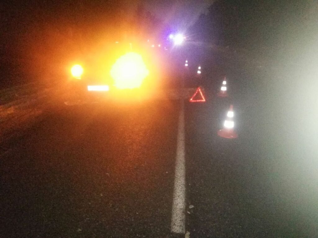 На ходу из лесовоза выпали бревна. Никто не пострадал