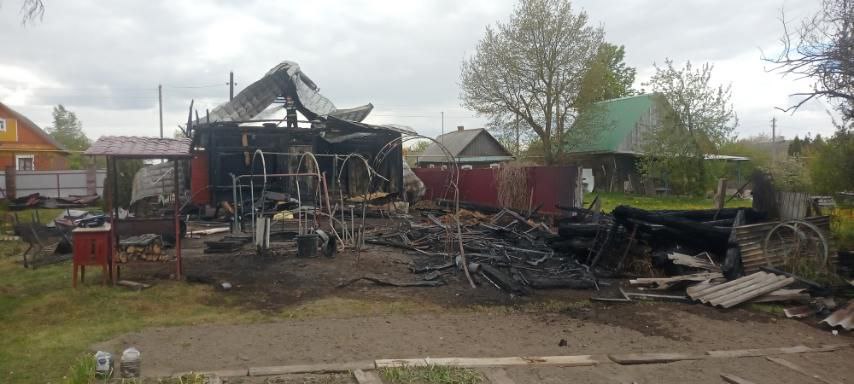 В деревне Ляды произошел пожар