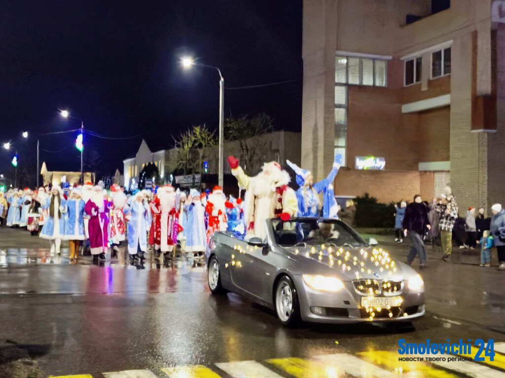 Новогоднее волшебство на площади: в Смолевичах зажгли огни на главной елке