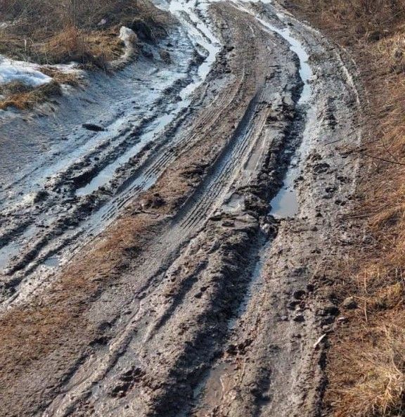 В Калите легковушка застряла в грязи