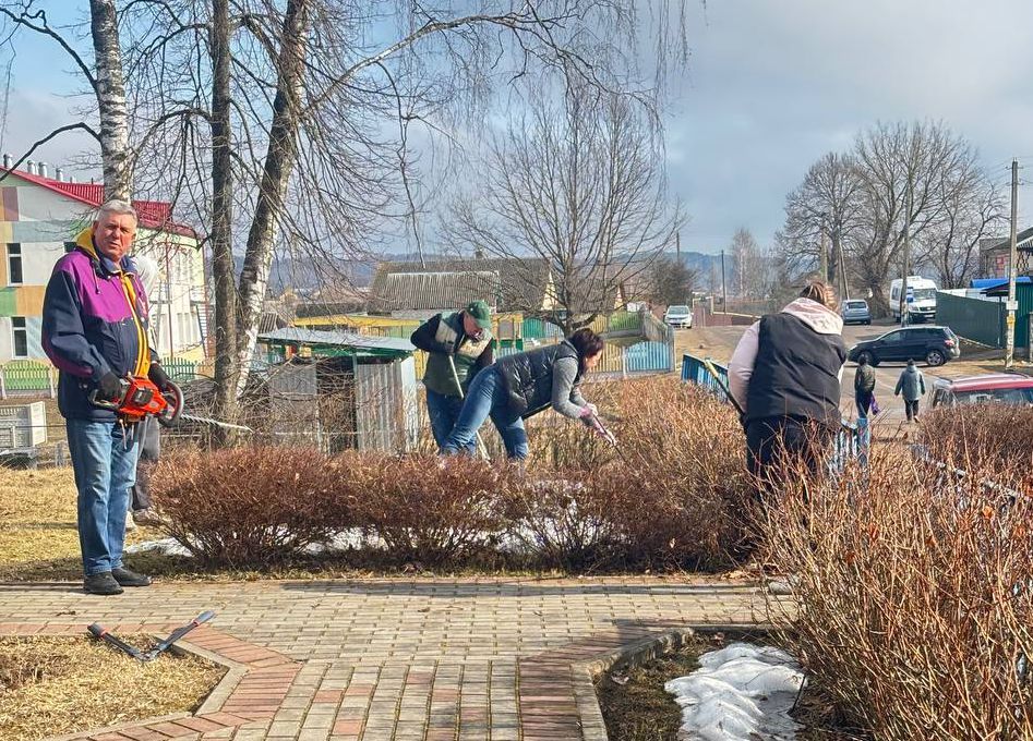Жители Прилеп провели субботник в центре деревни и на водохранилище