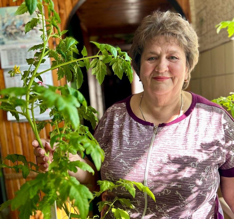 Сельчанка выращивает томаты и огурцы к Пасхе на подоконнике